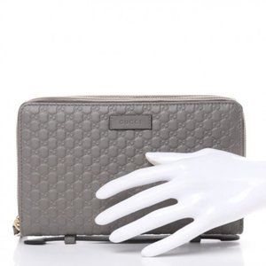 ❌SOLD❌GUCCI Brown Guccissima Leather Double Zip Travel Wallet